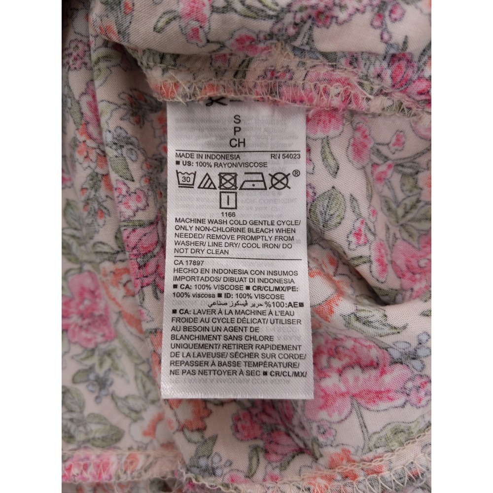 Old Navy Sundress Women S Pink Floral Tiered Sleeveless Adjustable Strap Pocket - Picture 7 of 8